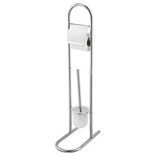 Accessori bagno Piantana porta scopino + rotolo cromato 151036