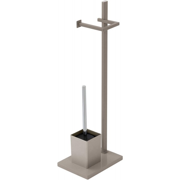 Piantane portasciugamani Feridras piantana portorotolo e portascopino tortora 18x24x73 cm 154040