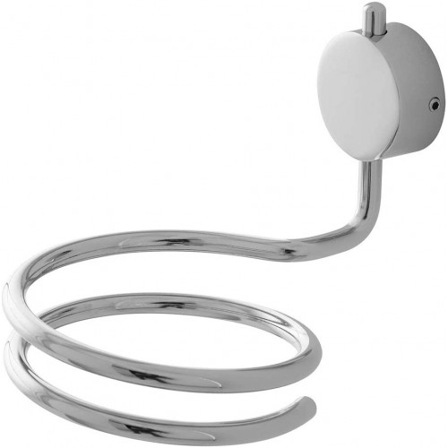 Accessori bagno Feridras porta asciugacapelli plaza acciaio cromato adesivo/viti bagno 015011