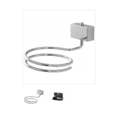 Accessori bagno Feridras porta asciugacapelli velvet acciaio cromato adesivo/viti 015111