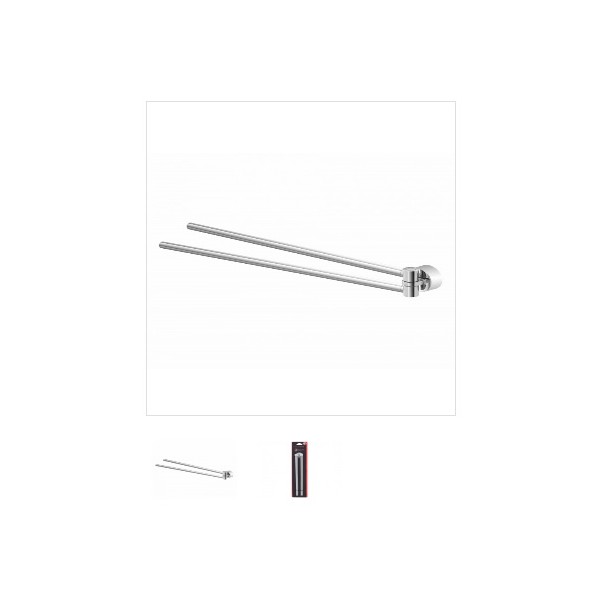 Portasciugamani Feridras porta asciugamani plaza a snodo cromato adesivo/viti bagno 015010