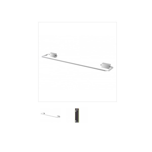 Portasciugamani Feridras porta asciugamani velvet 55 cm acciaio cromato adesivo/viti 015109