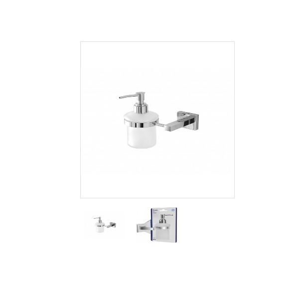 Portasapone Feridras porta dispenser dosasapone rock  cromall/vetro satinato bagno 015409