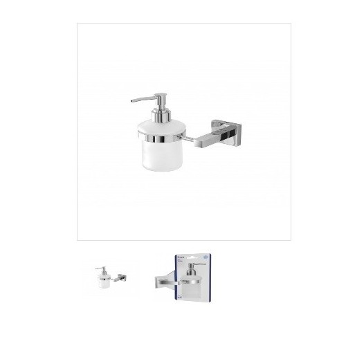 Portasapone Feridras porta dispenser dosasapone rock  cromall/vetro satinato bagno 015409