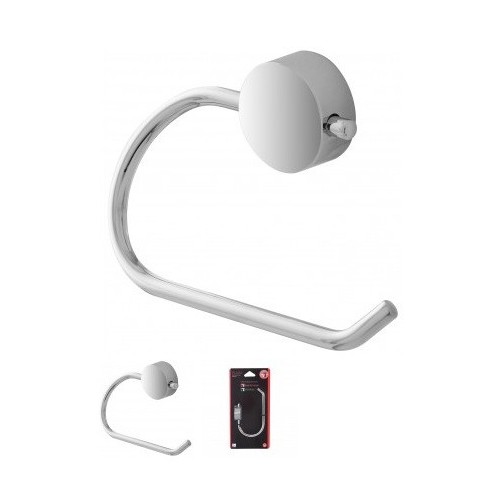 Portarotolo carta igienica Feridras porta rotolo plaza acciaio cromato fissaggio adesivo/viti 015002