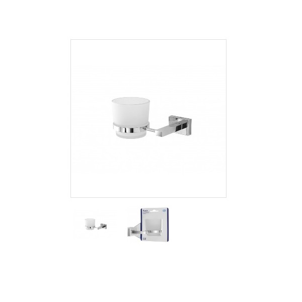 Portaspazzolini Feridras porta spazzolino rock cromall/vetro satinato arredo bagno 015403