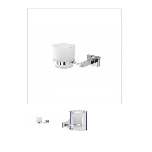 Portaspazzolini Feridras porta spazzolino rock cromall/vetro satinato arredo bagno 015403