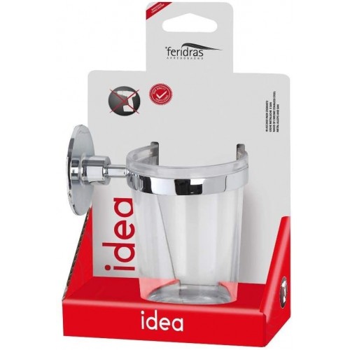 Portaspazzolini Feridras portabicchiere idea cromato 285034