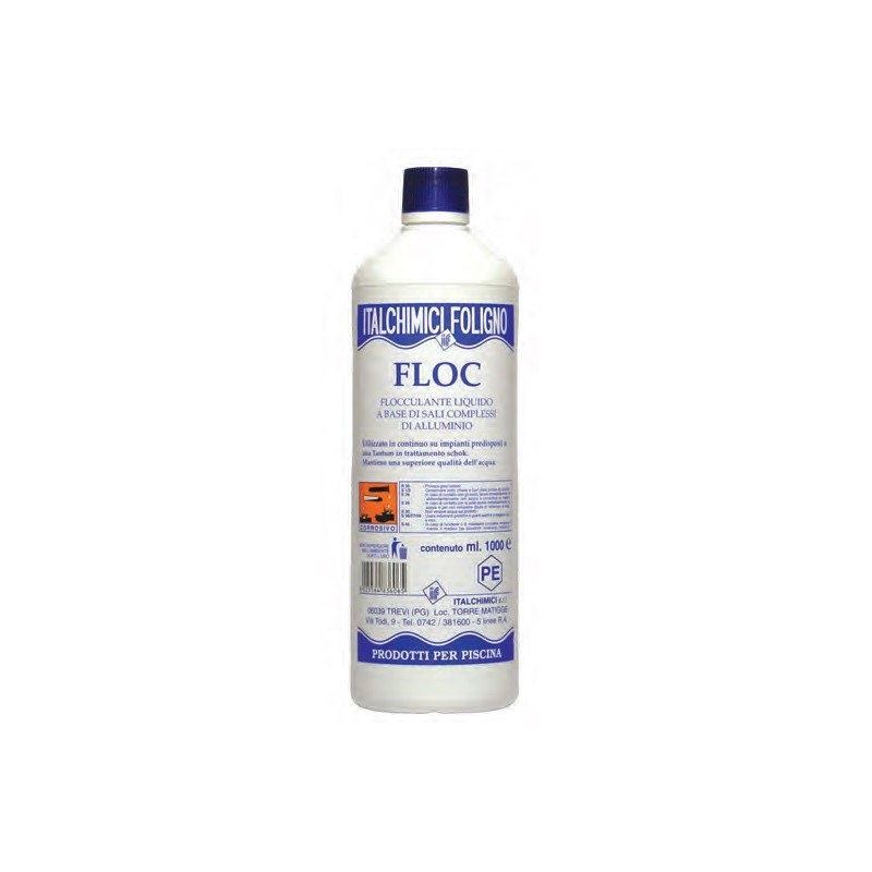 Pastiglie cloro piscine Flocculante liquido floc per limpidezza acqua pulizia piscina 1 lt italchimici