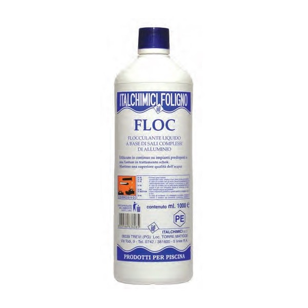 Pastiglie cloro piscine Flocculante liquido floc per limpidezza acqua pulizia piscina 1 lt italchimici