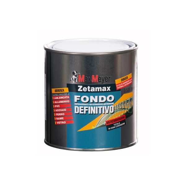Smalti per esterni Fondo max meyer definitivo zetamax grigio 0,5 lt lamiera zincata alluminio pvc