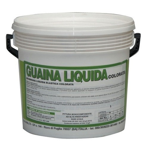 Pittura murale per esterni Guaina liquida resinosa rossa rosso 5 kg monocomponente impermeabilizzante