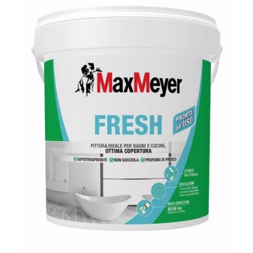Pittura murale per interni Idropittura traspirante bianca max meyer fresh 0.75 lt 160869d300002 dy021