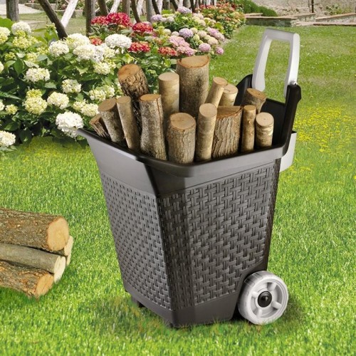 Attrezzi da giardino Kart carrello multiuso 76 lt carriola con ruote porta legna pellet foglie