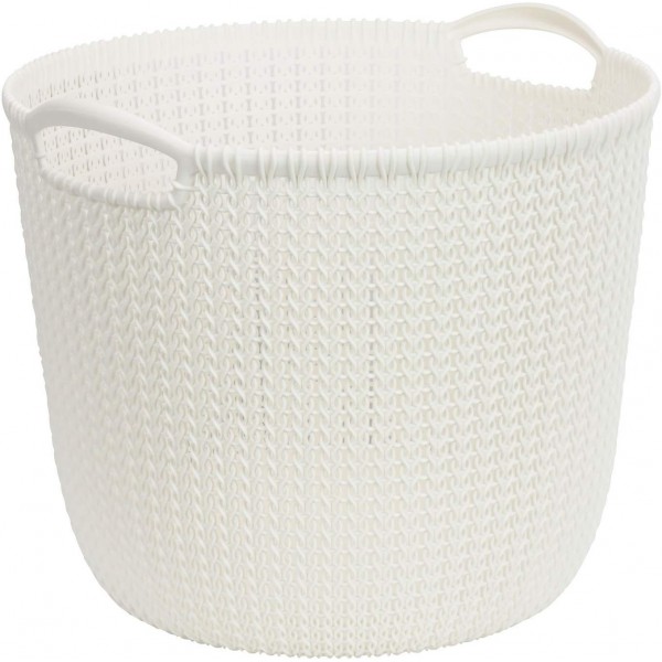Accessori bagno Keter cesto cesta tonda bianco l 30lt 39.5 x 29.5 x 23.6 cm k226388k405kk