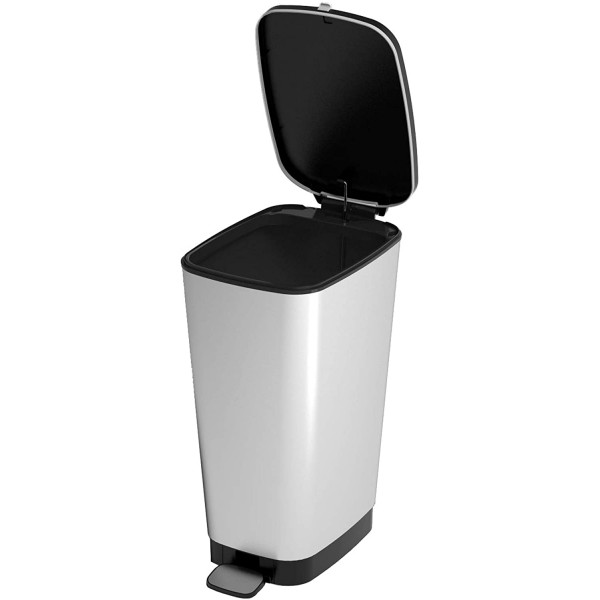 Pattumiere Keter pattumiera l steel pedale con secchio 40 lt