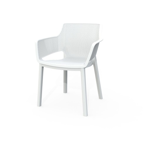 Sedie da giardino Keter poltrona elisa bianco 57.7x62.5x(h)79 cm giardino