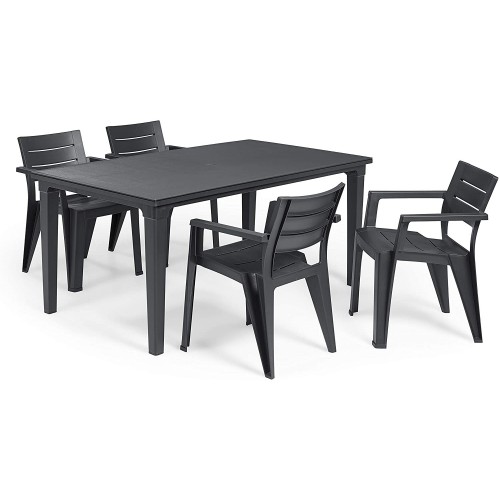 Sedie da giardino Keter sedia giardino per esterni grigio 58.5x61.5x79 cm