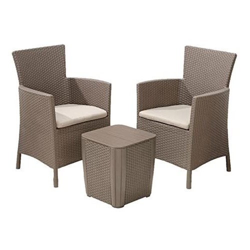 Divani da giardino Keter set 3 pezzi salotto iowa balcony cappuccino k224883k587kk