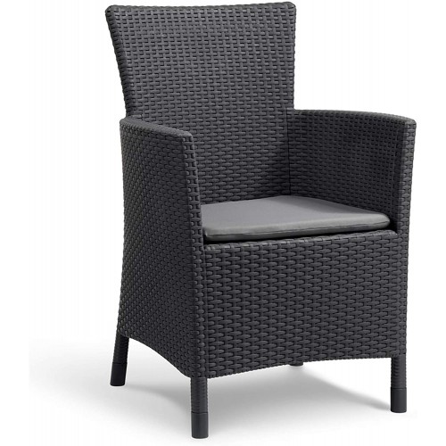 Sedie da esterno Keter set 3 pezzi salotto iowa balcony graphite k223919k939kk