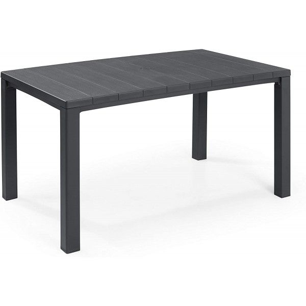 Tavoli da esterno Keter tavolo giardino julie per 6 persone 147x90x74.5 colore grafite