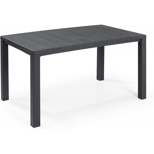 Tavoli da esterno Keter tavolo giardino julie per 6 persone 147x90x74.5 colore grafite