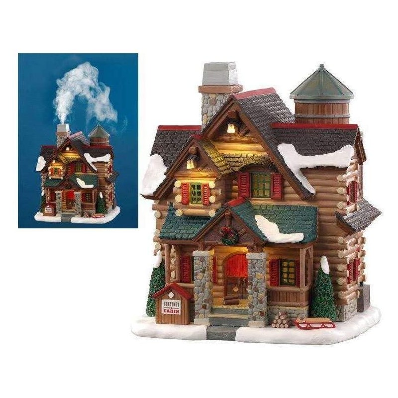 Villaggi di Natale Lemax chestnut cabin 05641 villaggio di natale