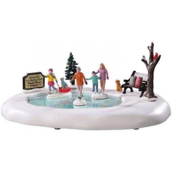 Villaggi di Natale Lemax family skating day 04715 villaggio natalizio