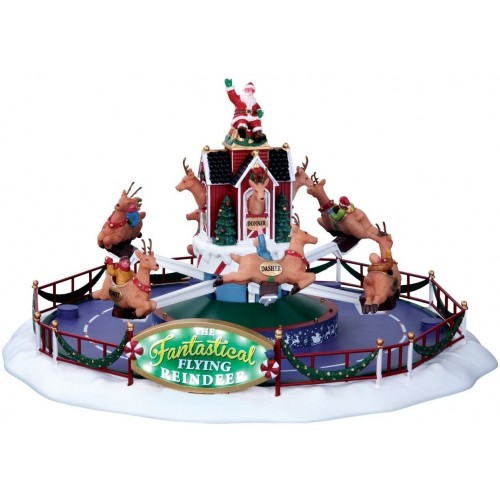 Villaggi di Natale Lemax reindeer on holiday 64058 villaggio di natale