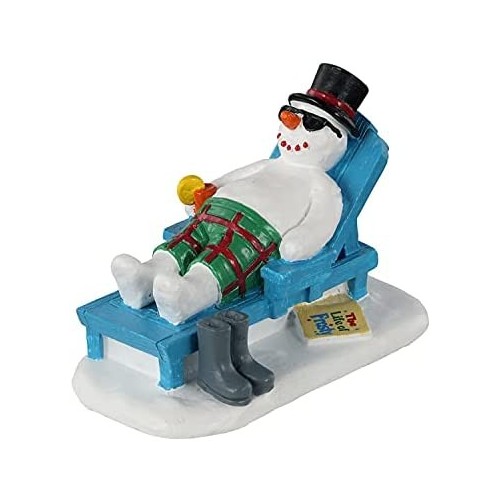 Villaggi di Natale Lemax relaxing snowman 12039 villaggio di natale