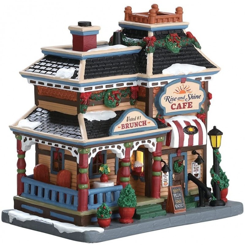 Villaggi di Natale Lemax rise and shine cafe 75231 villaggio di natale