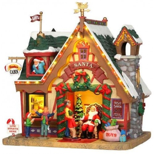 Villaggi di Natale Lemax santa's cabin 35554 villaggio di natale