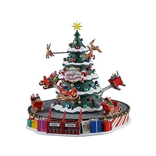 Villaggi di Natale Lemax santa's leigh spinners 14833 villaggio di natale