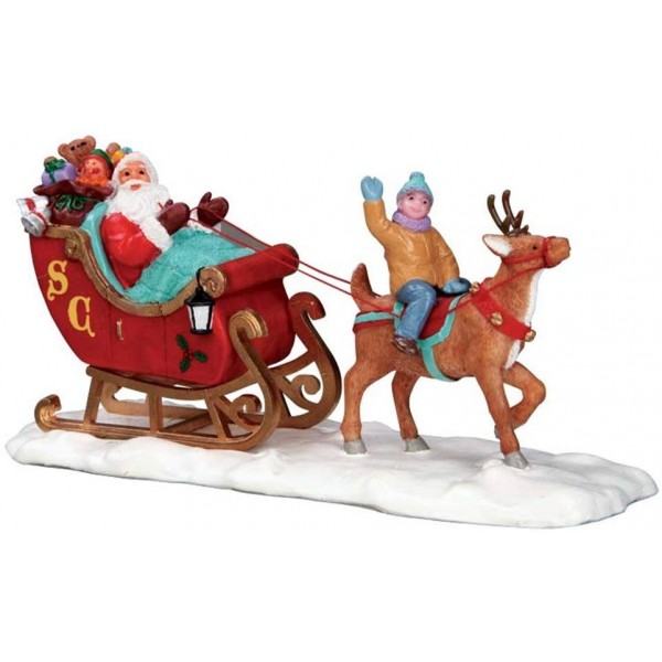 Villaggi di Natale Lemax santa's sleigh 53210 villaggio di natale
