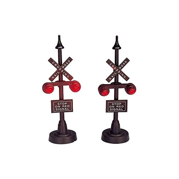 Villaggi di Natale Lemax set 2 railway stop liht 34954 villaggio di natale