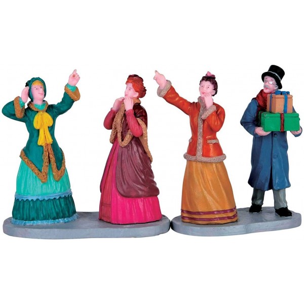 Villaggi di Natale Lemax set 2 window shoppers 62451 villaggio di natale