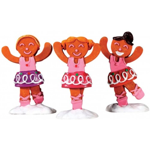 Villaggi di Natale Lemax set 3 dancing sugar plums 72481 villaggio di natale