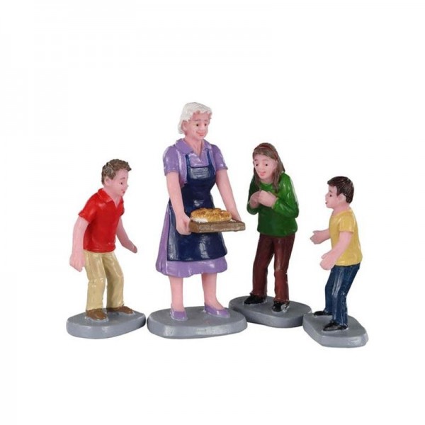 Villaggi di Natale Lemax set 4 family tradition 02945 villaggio di natale