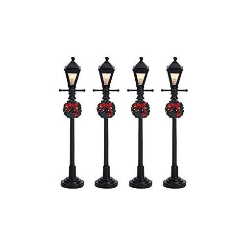 Villaggi di Natale Lemax set 4 gas lantern 64498 villaggio di natale