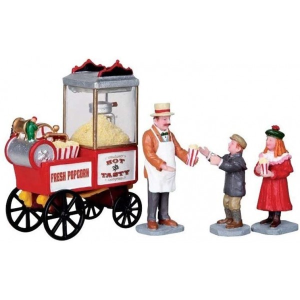 Villaggi di Natale Lemax set 4 popcorn seller lemax 02832 villaggio di natale