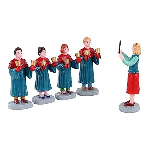 Villaggi di Natale Lemax set 5 handbell choir 12020 villaggio di natale