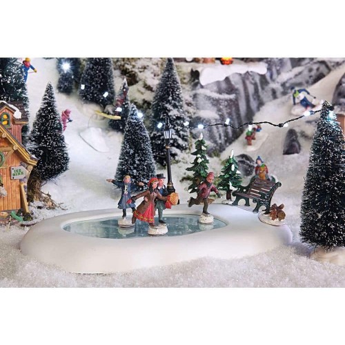 Villaggi di Natale Lemax set 9 winter skating 94024 villaggio di natale