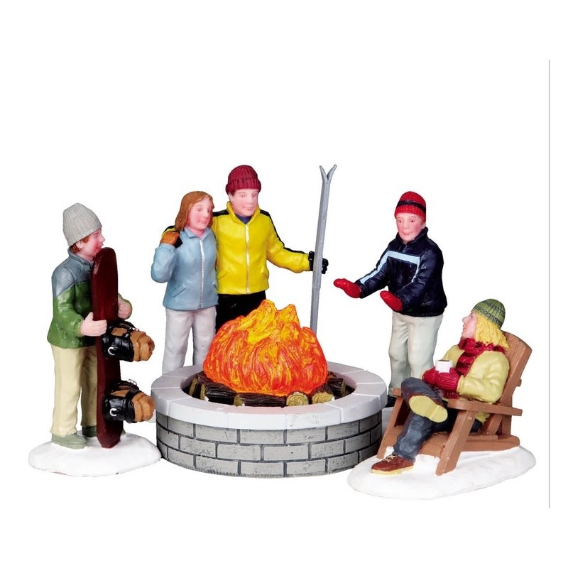 Villaggi di Natale Lemax set of 5 fire pit 04223 villaggio di natale