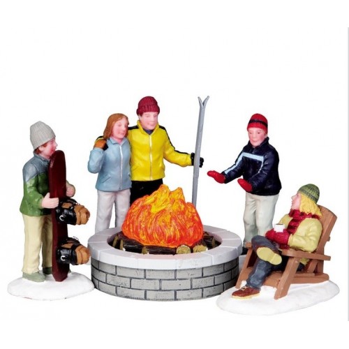 Villaggi di Natale Lemax set of 5 fire pit 04223 villaggio di natale