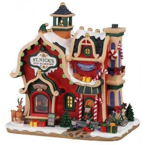 Villaggi di Natale Lemax st nick's elf academy 95530 villaggio di natale
