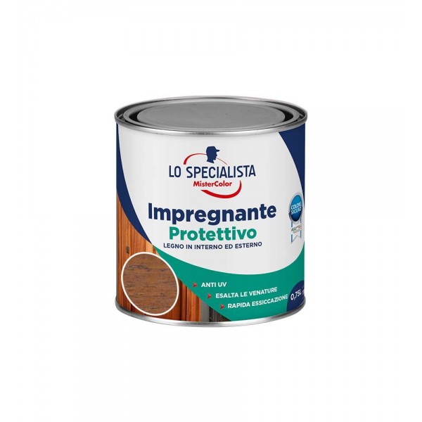 Vernici per legno Lo specialista impregnante acqua castagno scuro 0,75lt
