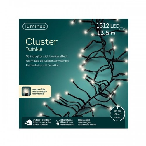 Articoli natalizi Lumineo 1512 luci di natale led cluster calda 494766