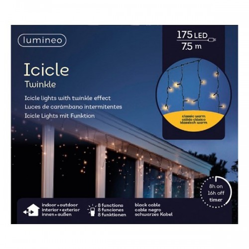 Luci natalizie Lumineo luci di natale a pioggia 900 led 30 mt bianca 494817
