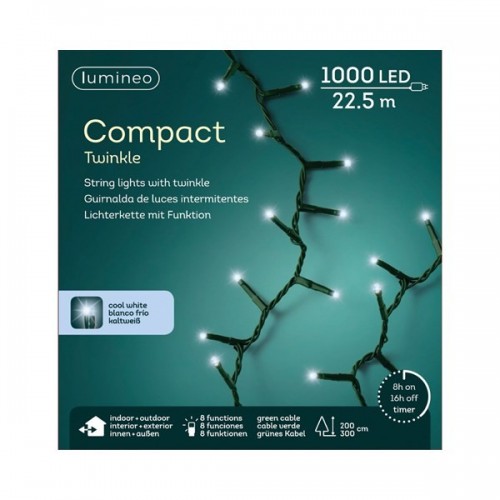 Luci natalizie Lumineo luci di natale catena 1000 led bianca 495353