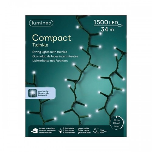 Luci natalizie Lumineo luci di natale catena 1500 led luce bianca 495356